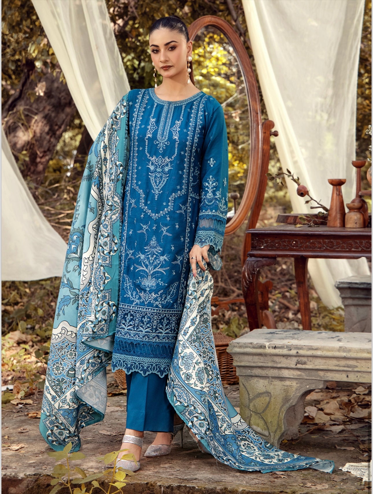 TT designer 3 piece luxury Dhanak _81042 Pakistani ladies suit B288