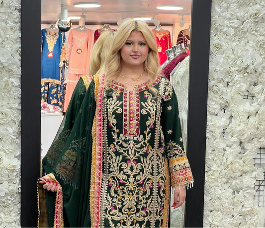 Brit 3 piece luxury chiffon_81042 Pakistani ladies suit B247