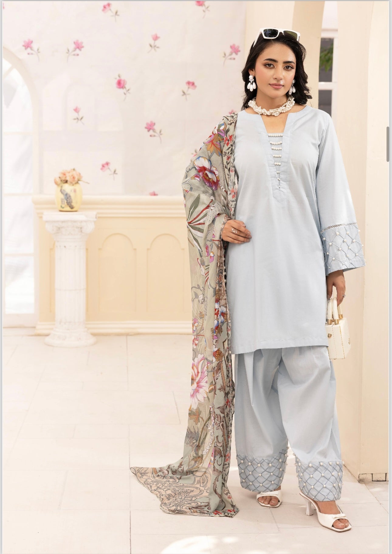 Simrans 3 piece Farshi Salwar cotton _100274 ladies suit B151