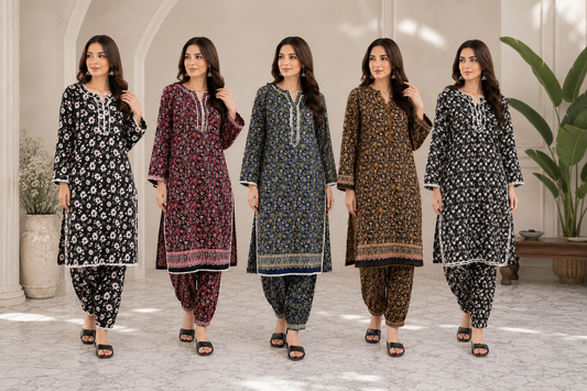 Brit 2 piece luxury cord set lawn ladies dress B643