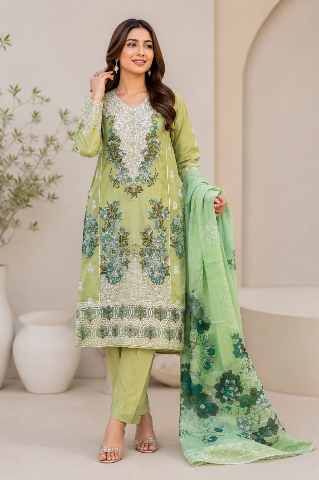BRIT 3 piece Viscouse collection ladies dress B728