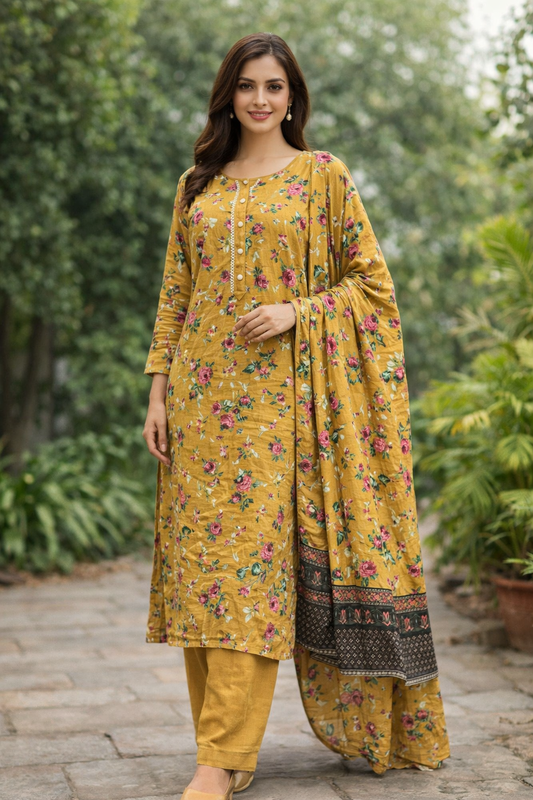 Brit 3 piece Dhanak Pakistani ladies Winter collection suit B398