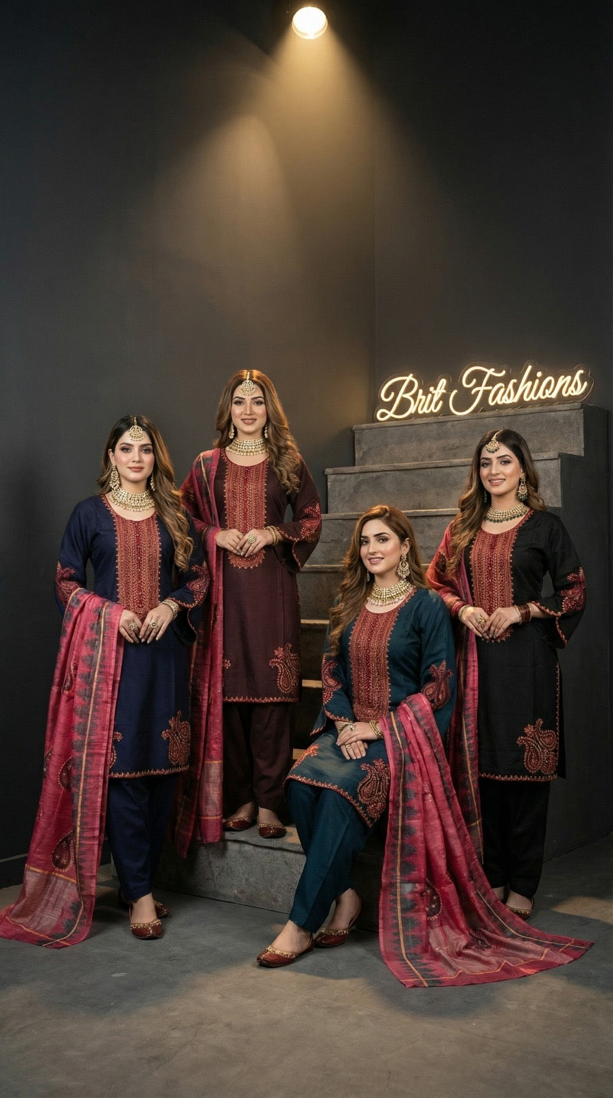 Brit 3 piece luxury linen _81042 Pakistani ladies suit B508