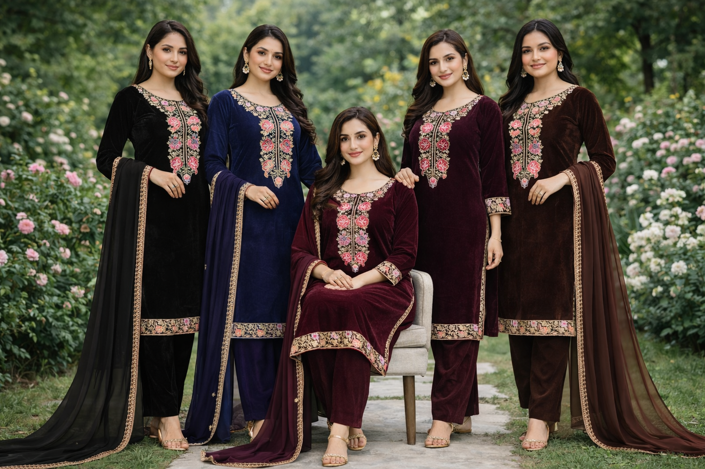 Brit 3 piece luxury Valvet _81042 Pakistani ladies suit B481
