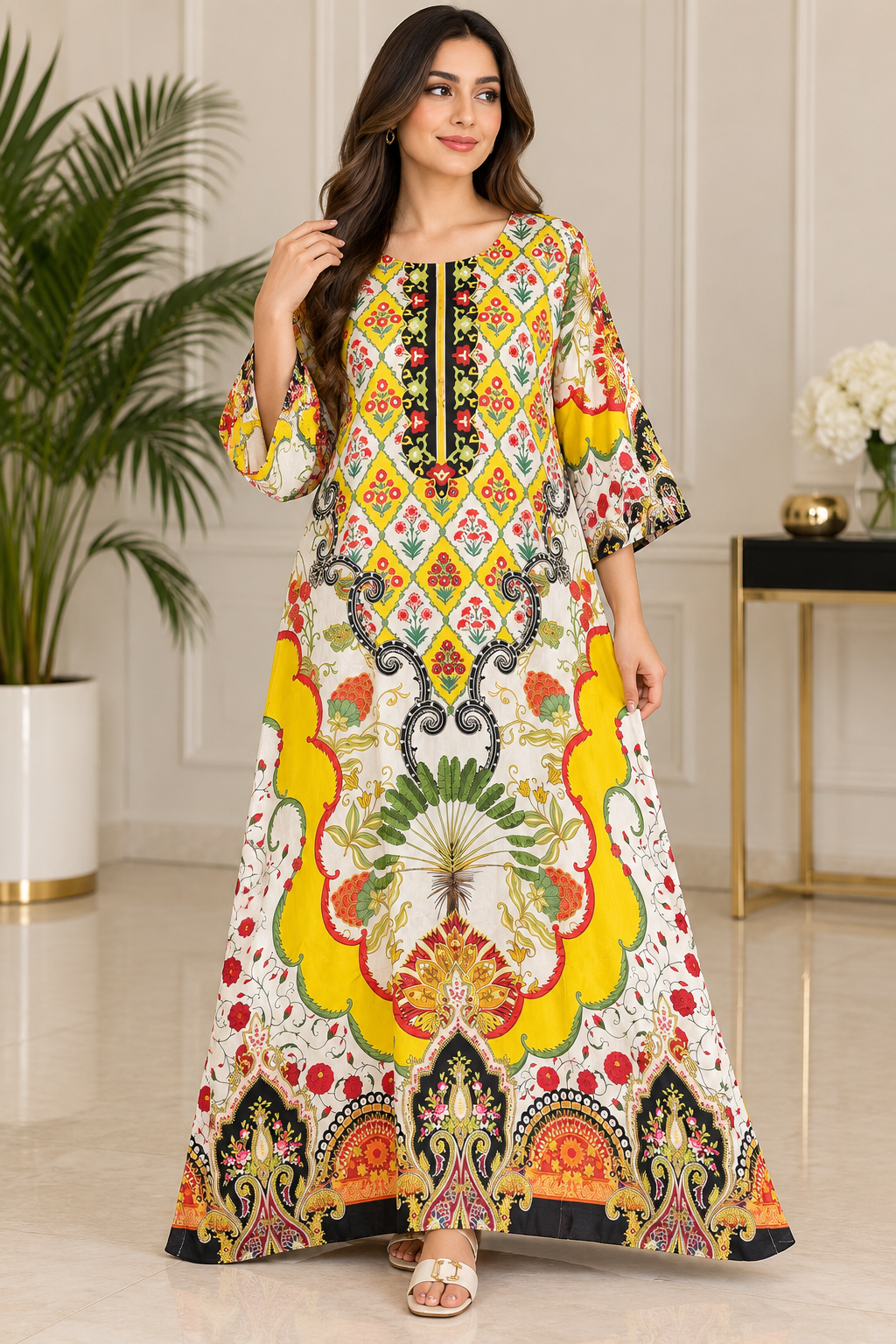 BRIT 1 piece silk kaftaan collection B777