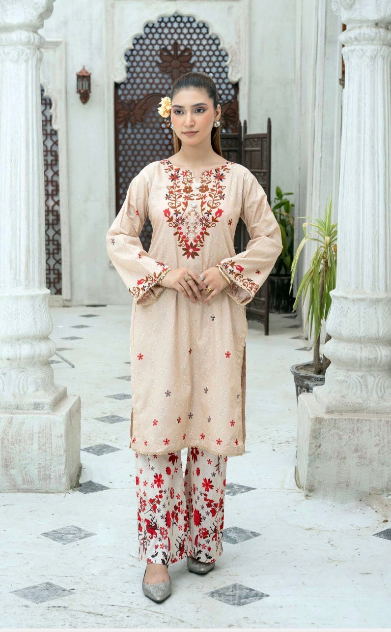 Brit 2 piece cord set summer lawn collection ladies dress B634