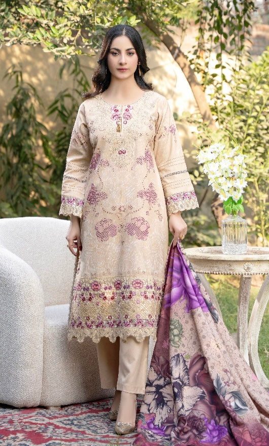 Brit 3 piece luxury Dhanak Pakistani ladies Winter collection suit B410