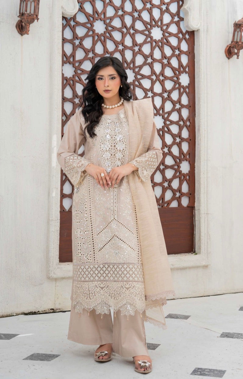 Brit 3 piece ladies cotton Lawn collection B591