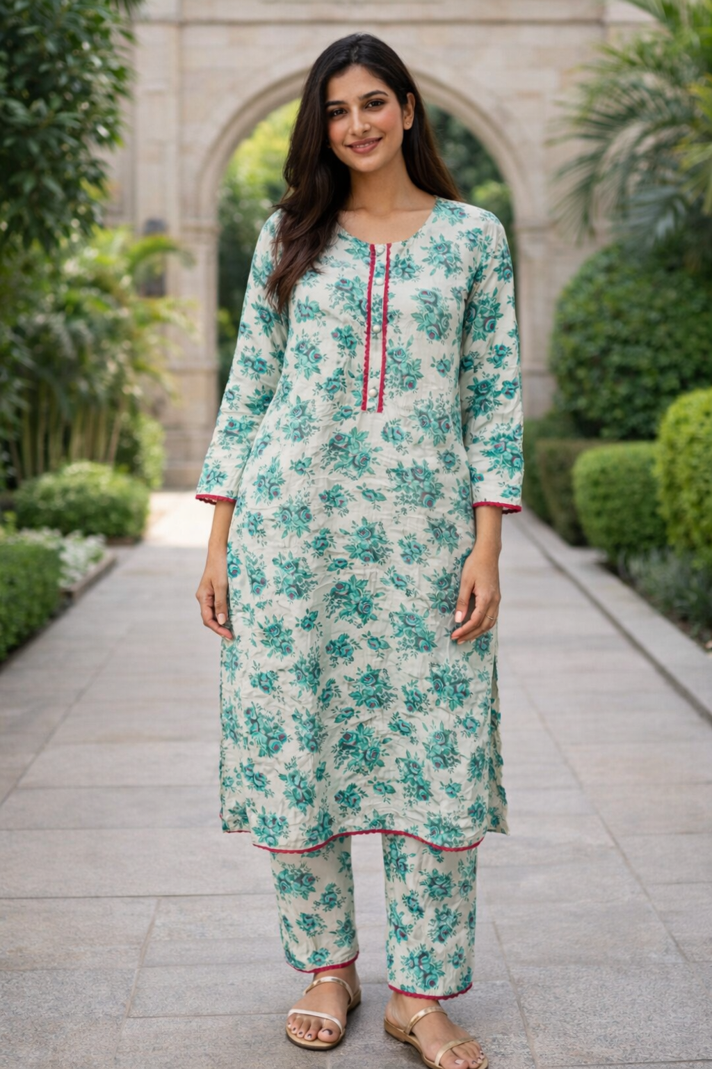 Brit 2 piece linen casual Pakistani ladies suit B561