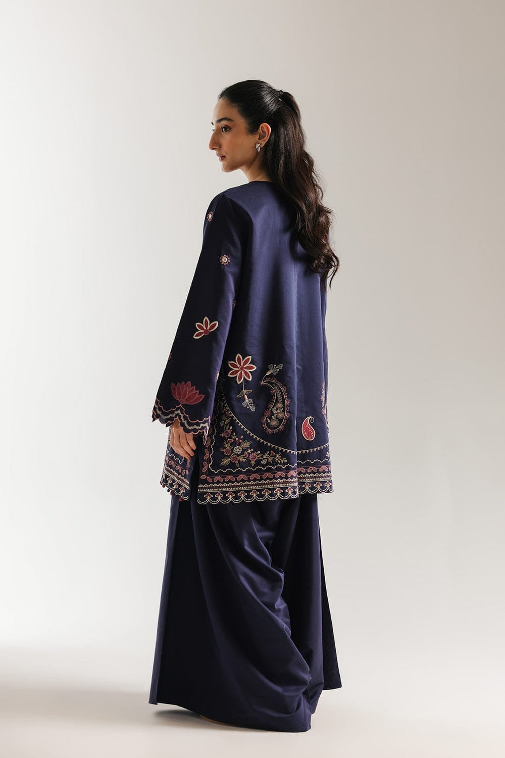 ETHNICH 3 piece embroidery linen ladies dress B612