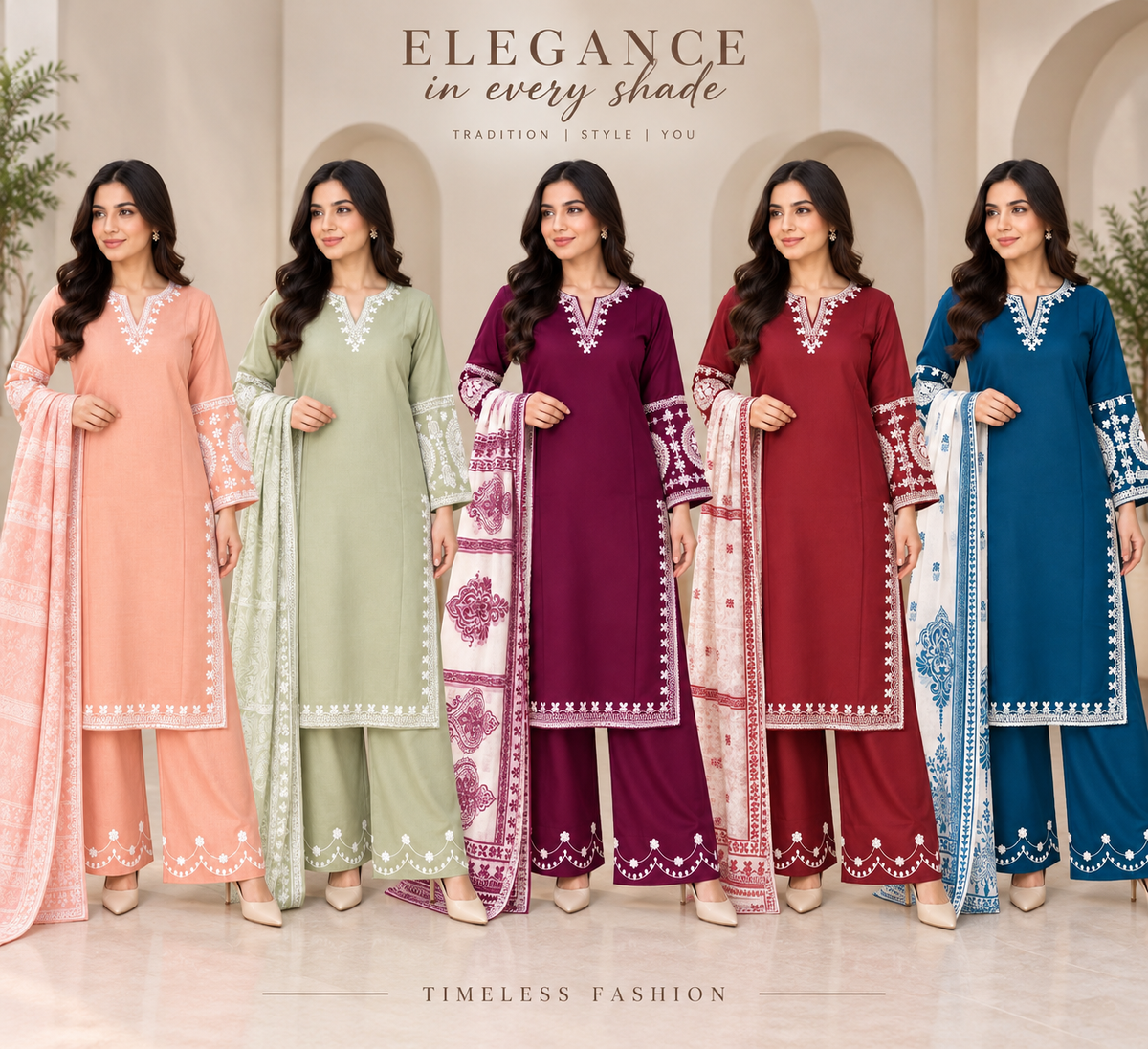 ETHNIC inspired GL 3 piece Viscose collection  dress B789