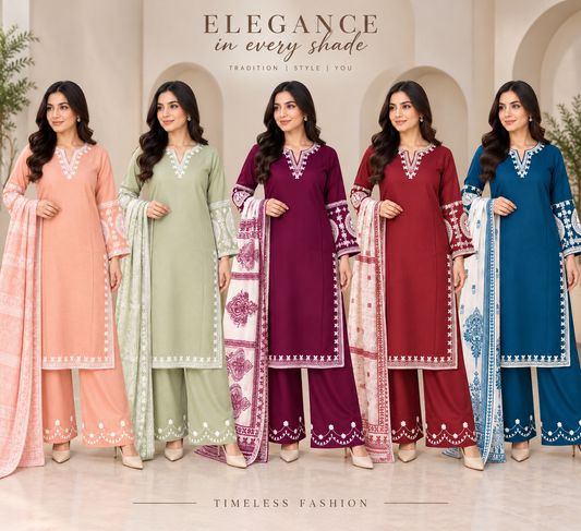 ETHNIC inspired GL 3 piece Viscose collection  dress B789