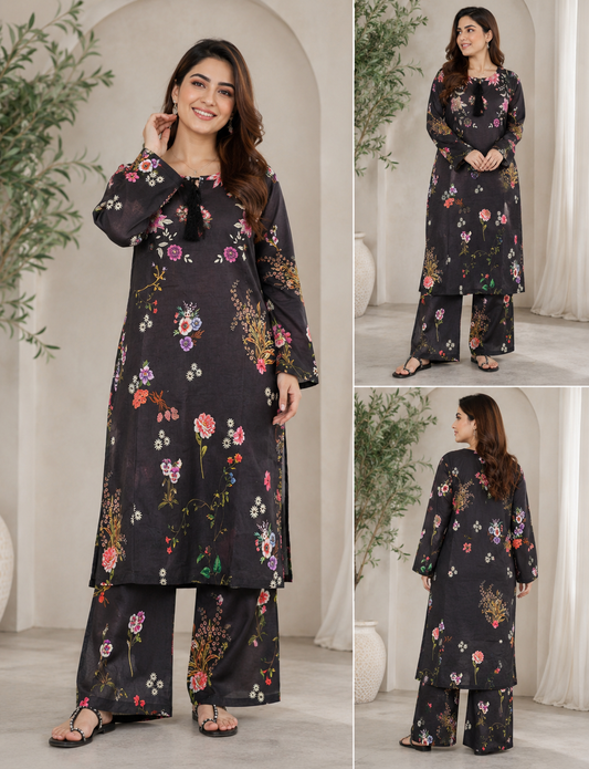 BRIT 3 piece luxury lawn cotton ladies Maxi dress B680