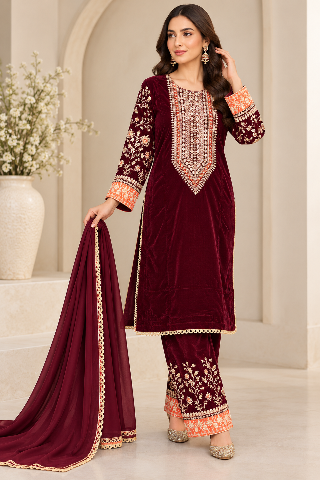 BRIT- GL 3 piece valvet designer collection B794