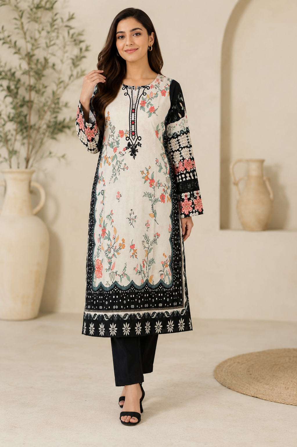 BRIT KAFTAAN 2 piece  lawn crape collection ladies dress B729