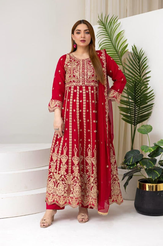 Brit 3 piece chiffon_81042 Pakistani ladies suit  B274