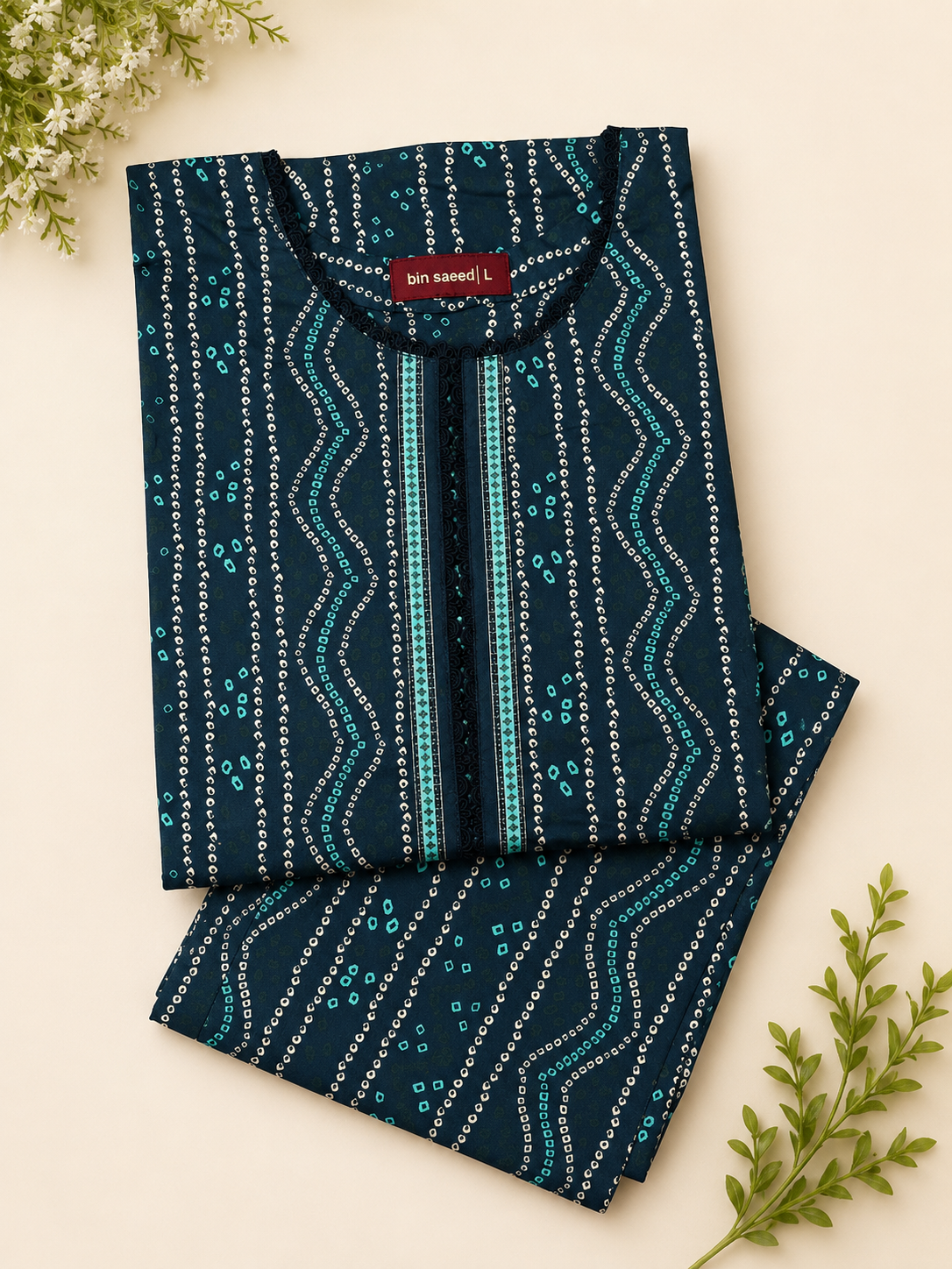 Bin saeed 2 piece luxury lawn collection ladies dress B673