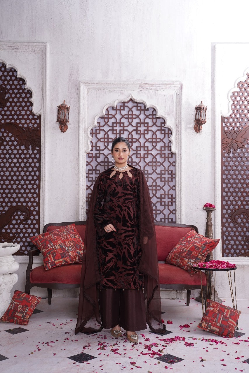 Brit 3 piece Palachi winter collection Pakistani ladies suit B326