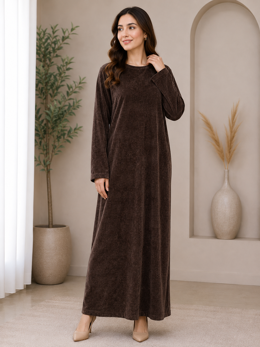 BRIT 1 piece free size modest wear ladies dress B740