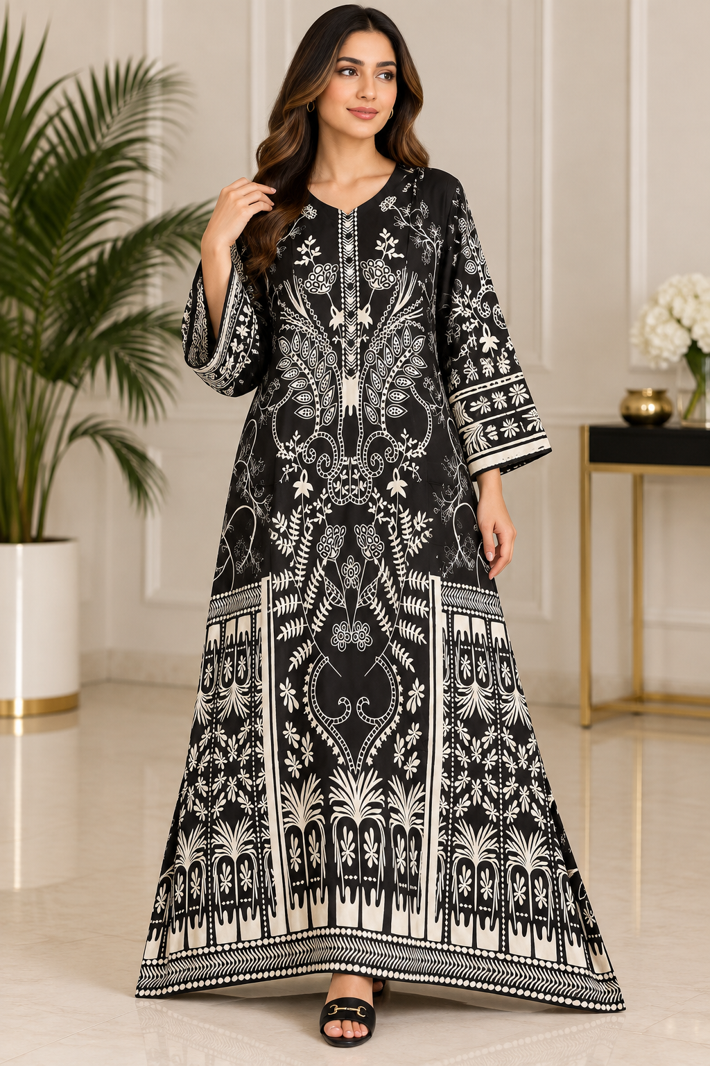 BRIT 1 piece silk kaftaan collection B777