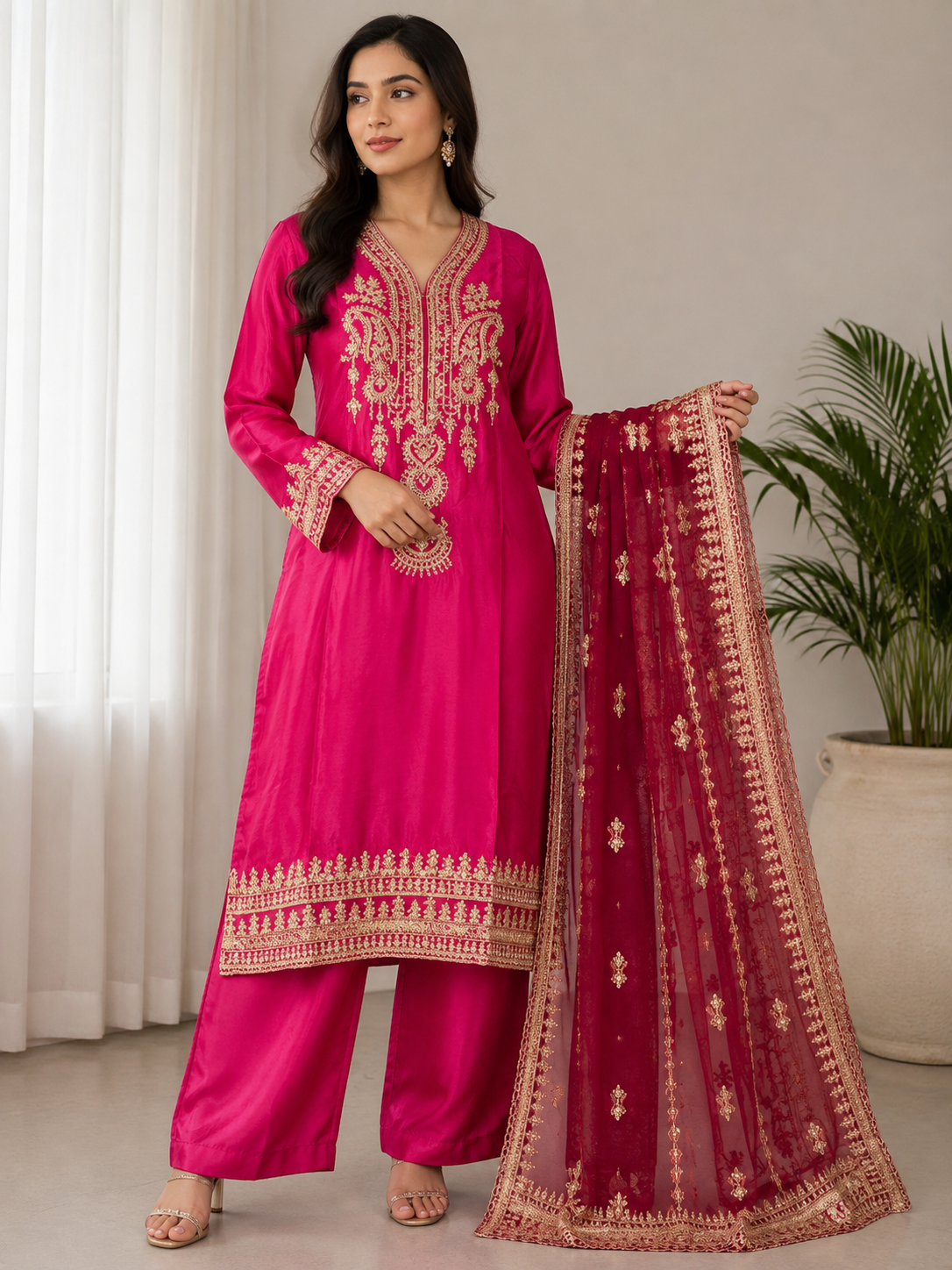 BRIT 3 piece SILK collection ladies dress B748