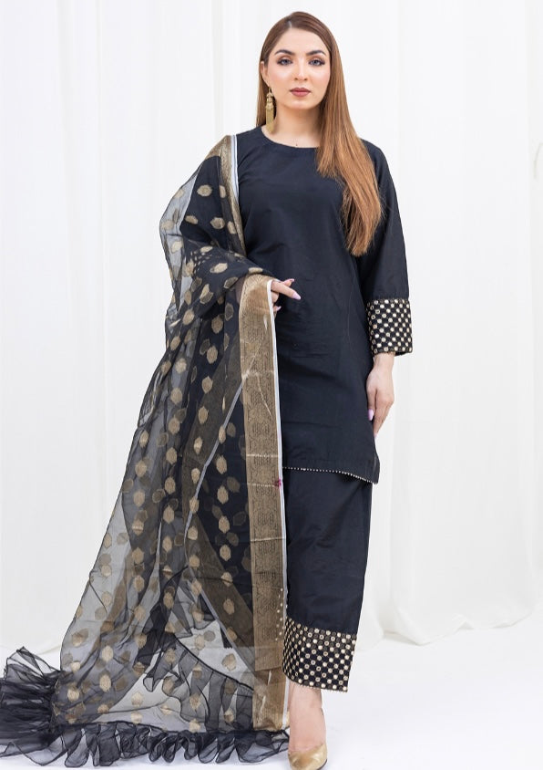 Brit 3 piece Farshi Salwar silk _100275 ladies suit B152