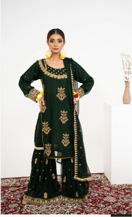 Brit 3 piece luxury chiffon_81042 Pakistani ladies suit B244