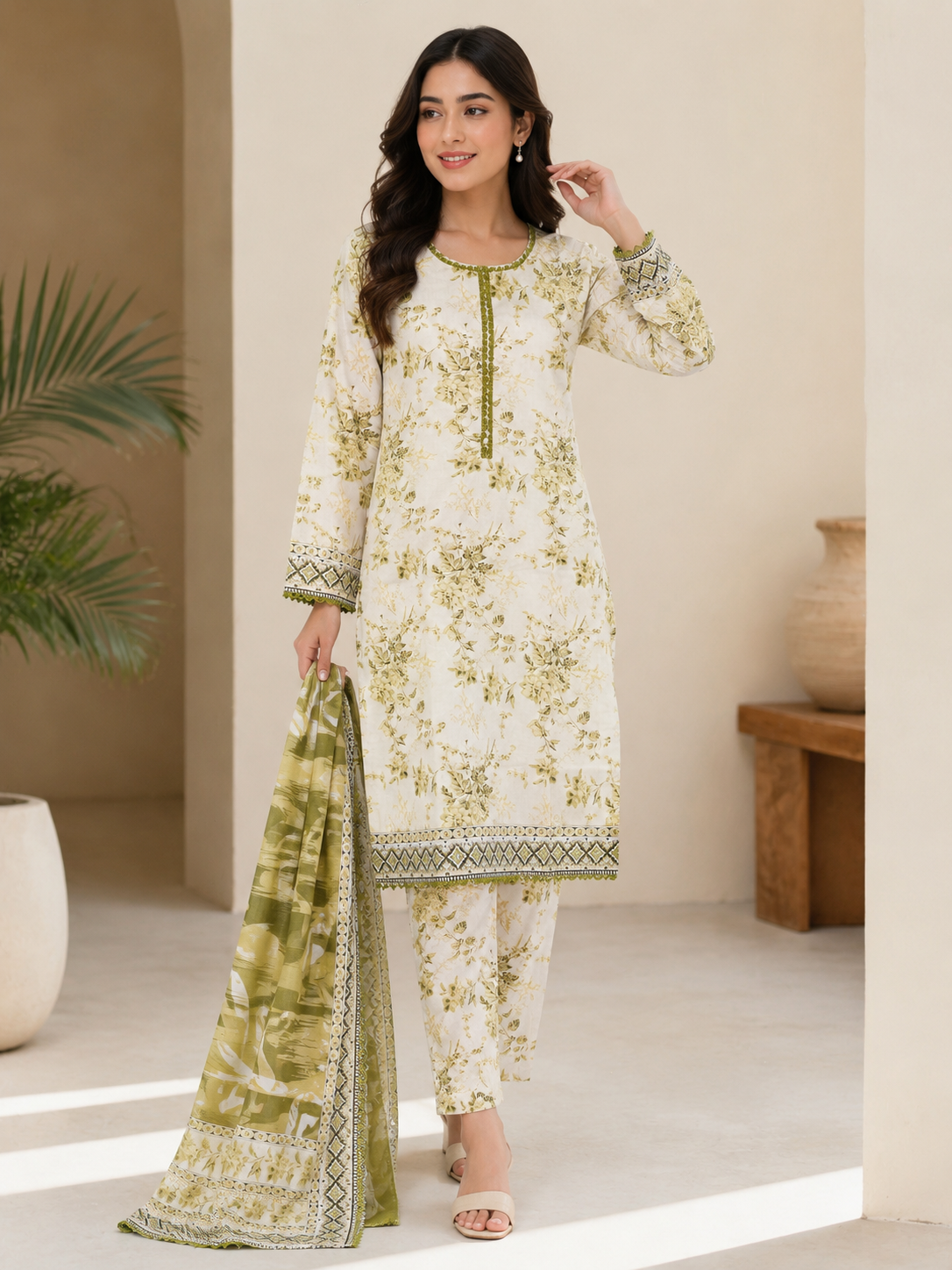 Bin Saeed 3 piece luxury lawn collection ladies dress B653