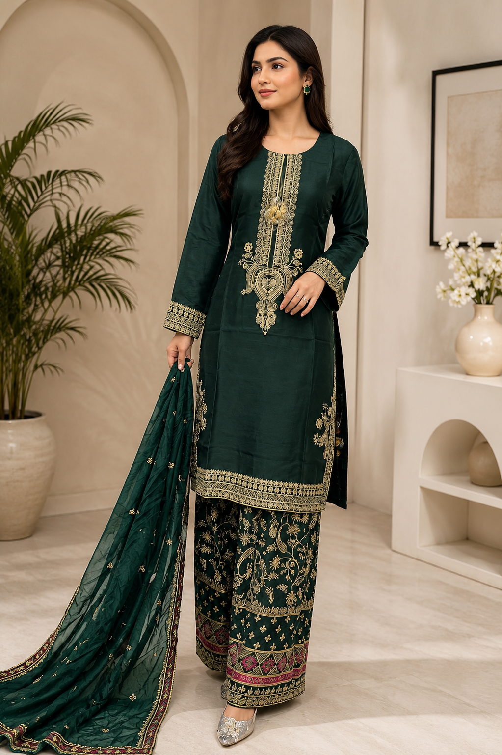 BRIT 3 piece linen collection ladies dress B735