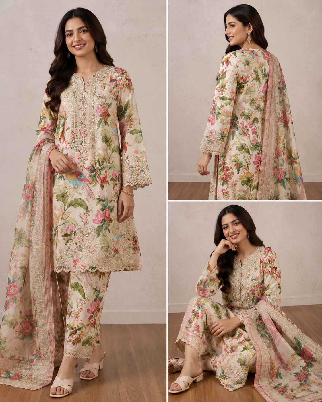 Brit 3 piece embroidered summer lawn collection ladies dress B630