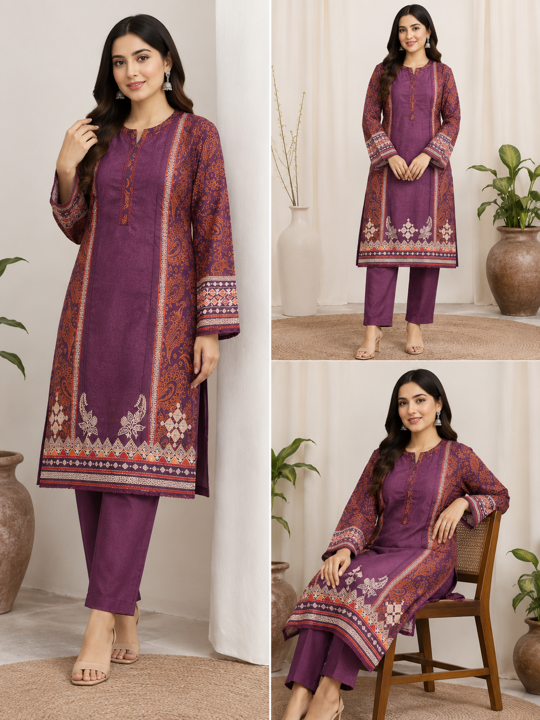 BRIT 2 piece luxury lawn collection ladies dress B651
