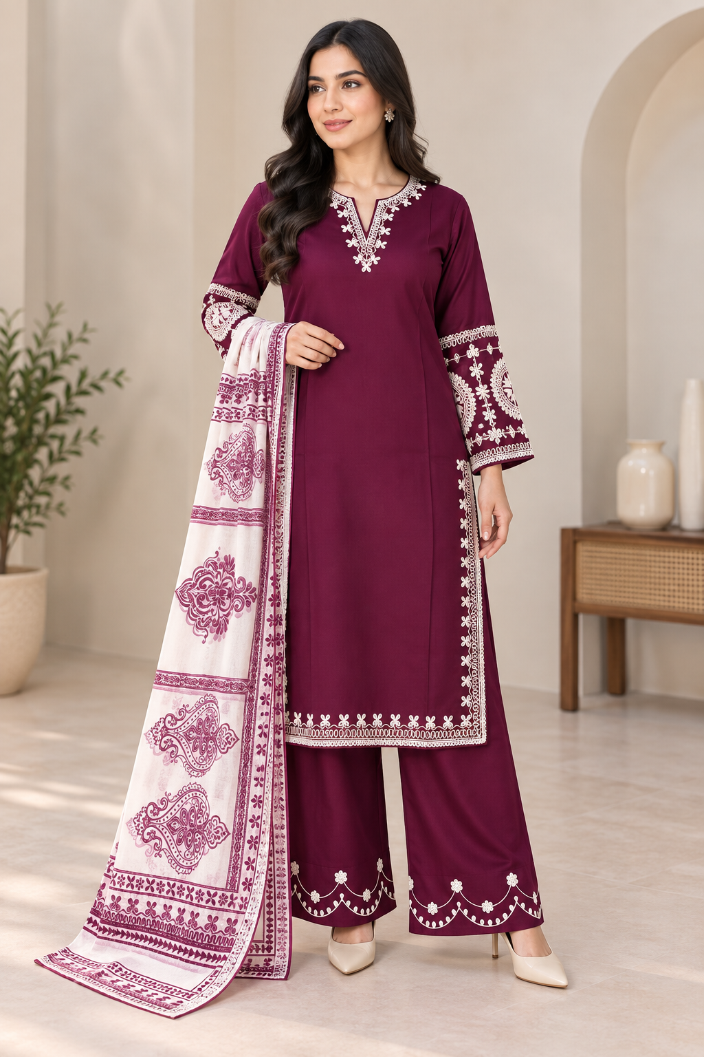 ETHNIC inspired GL 3 piece Viscose collection  dress B789