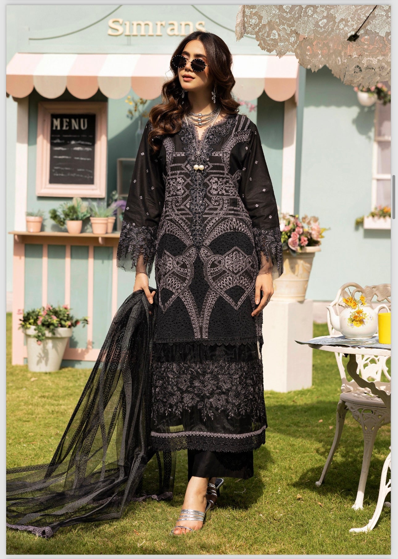 Maria B inspired 3 piece Chicken Kari _100331 Pakistani ladies suit B170