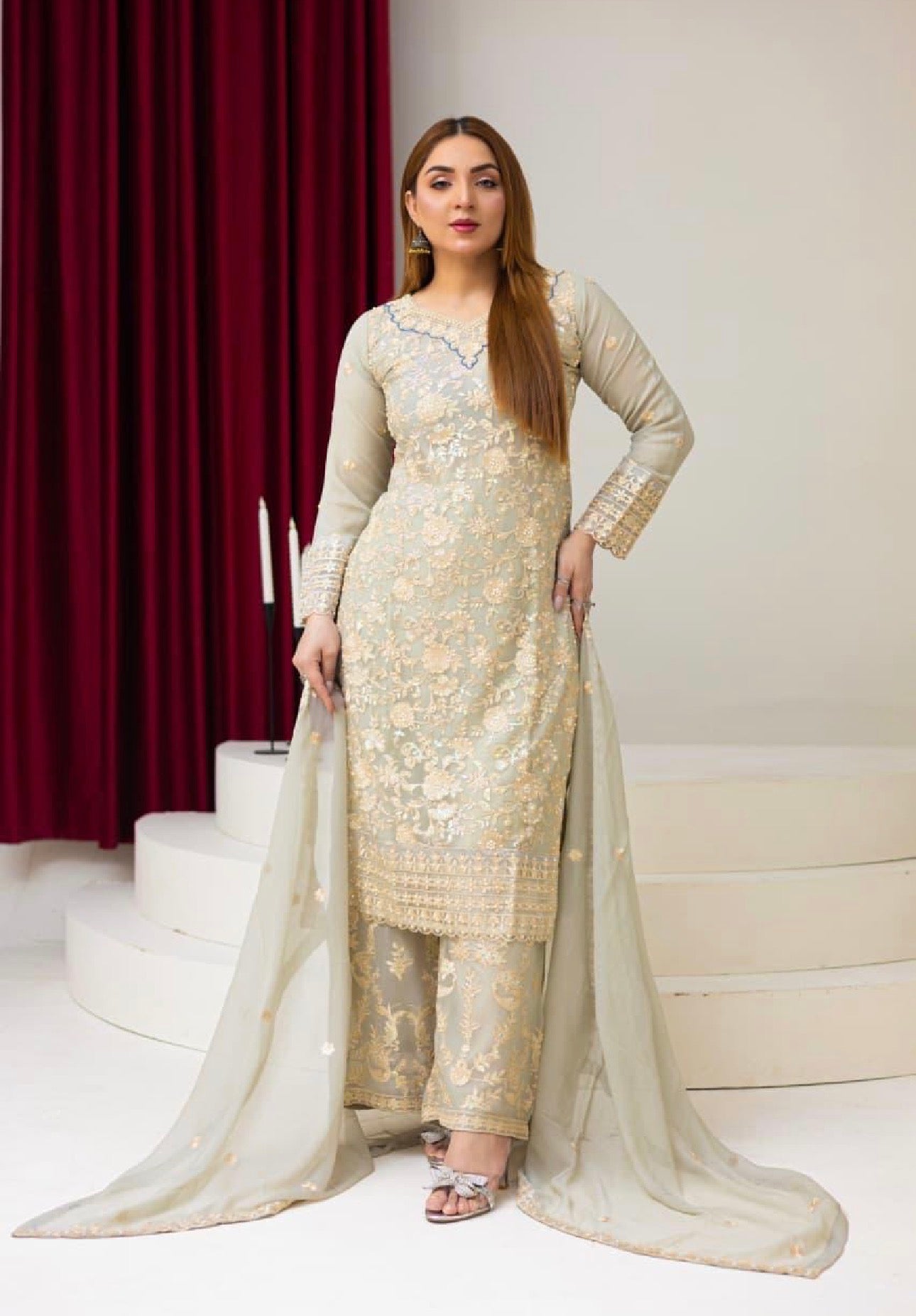 Brit 3 piece chiffon _81042 Pakistani ladies suit B265