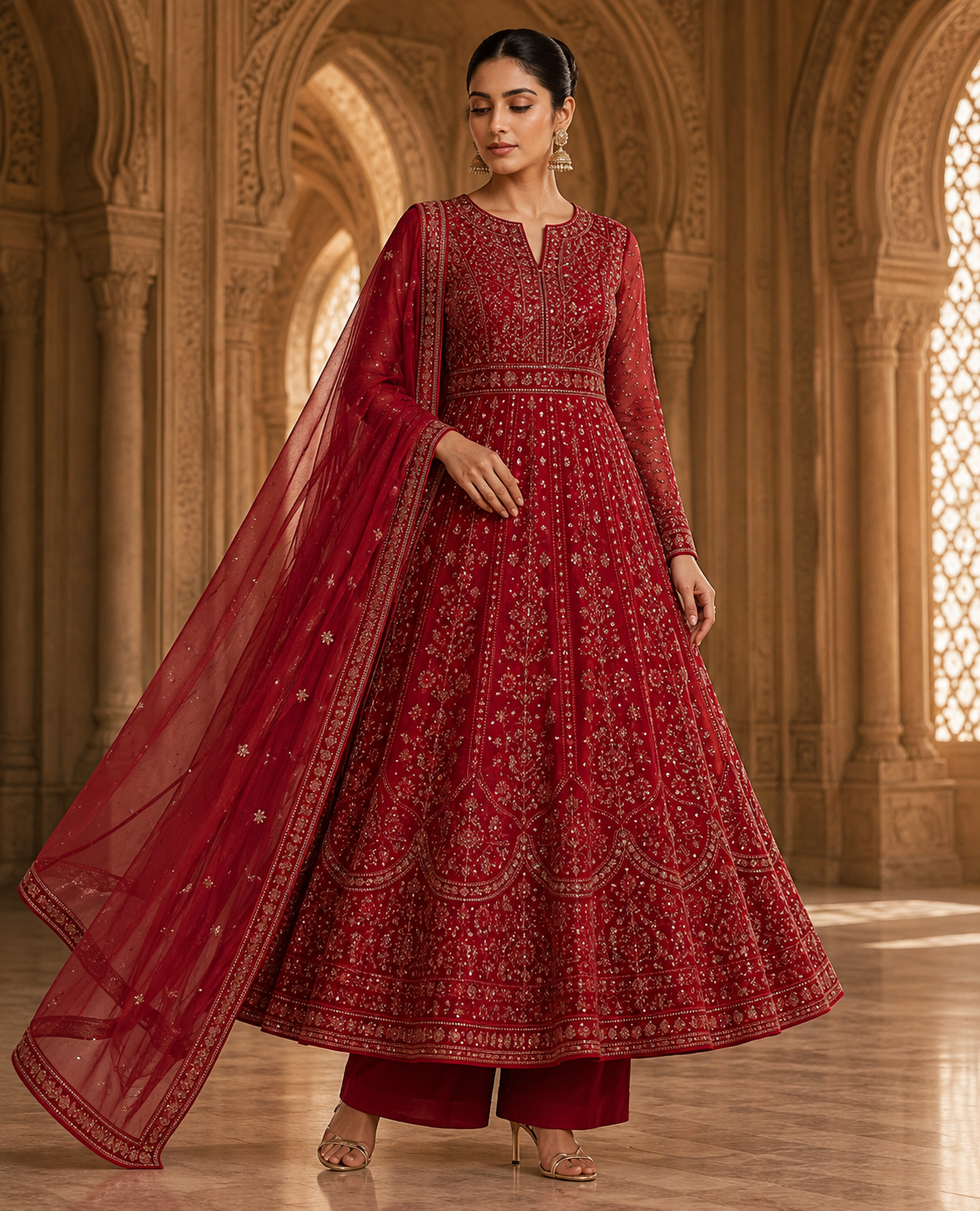 BRIT 3 piece designer Chiffon collection ladies dress B745