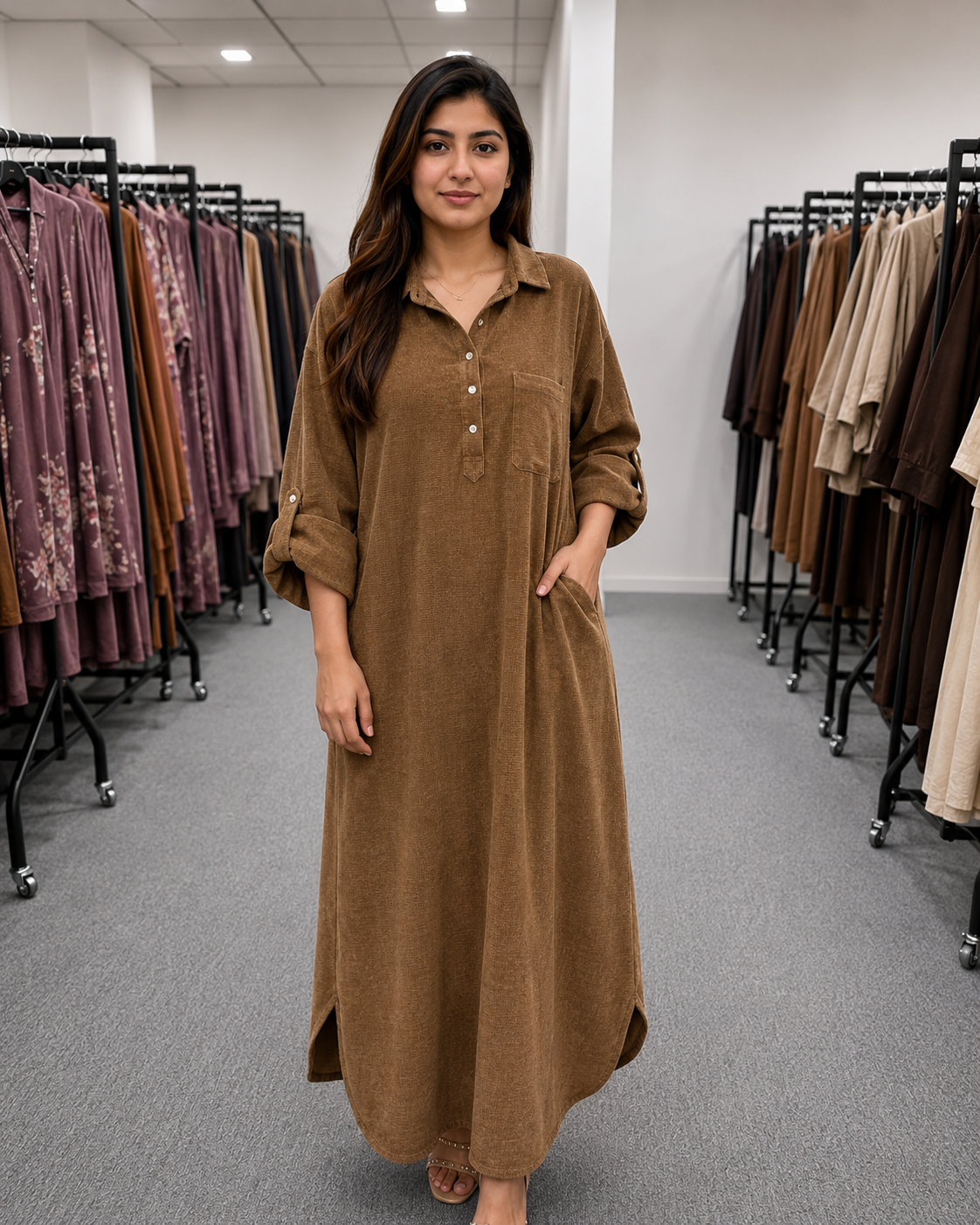 BRIT 1 piece free size modest wear kurta ladies dress B737