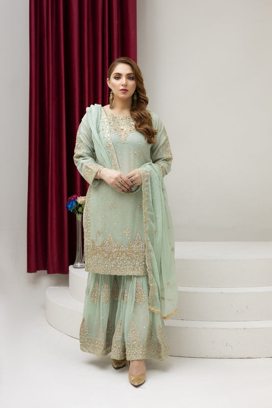 Brit 3 piece luxury chiffon _81042 Pakistani ladies suit B100