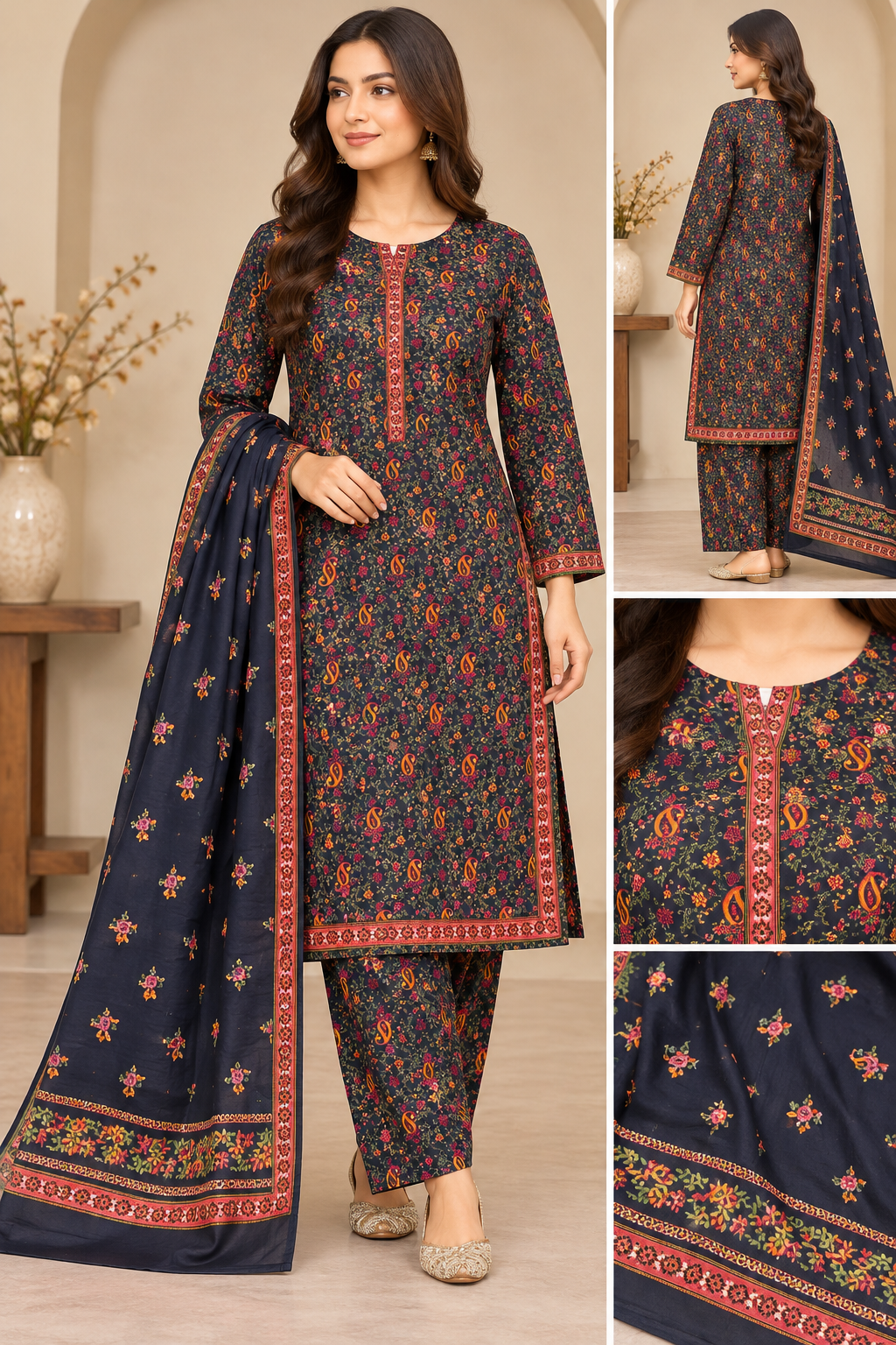 Bin saeed original 3 piece Khadar designer collection  B827