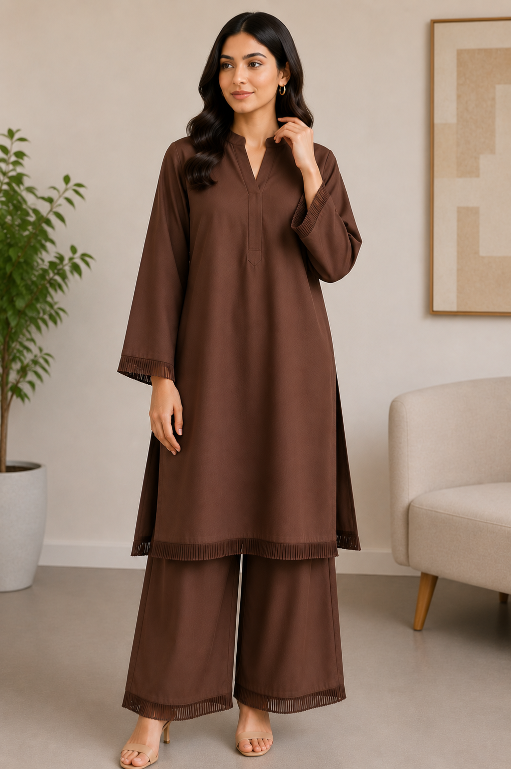 BRIT  2 piece georgette collection ladies dress B730