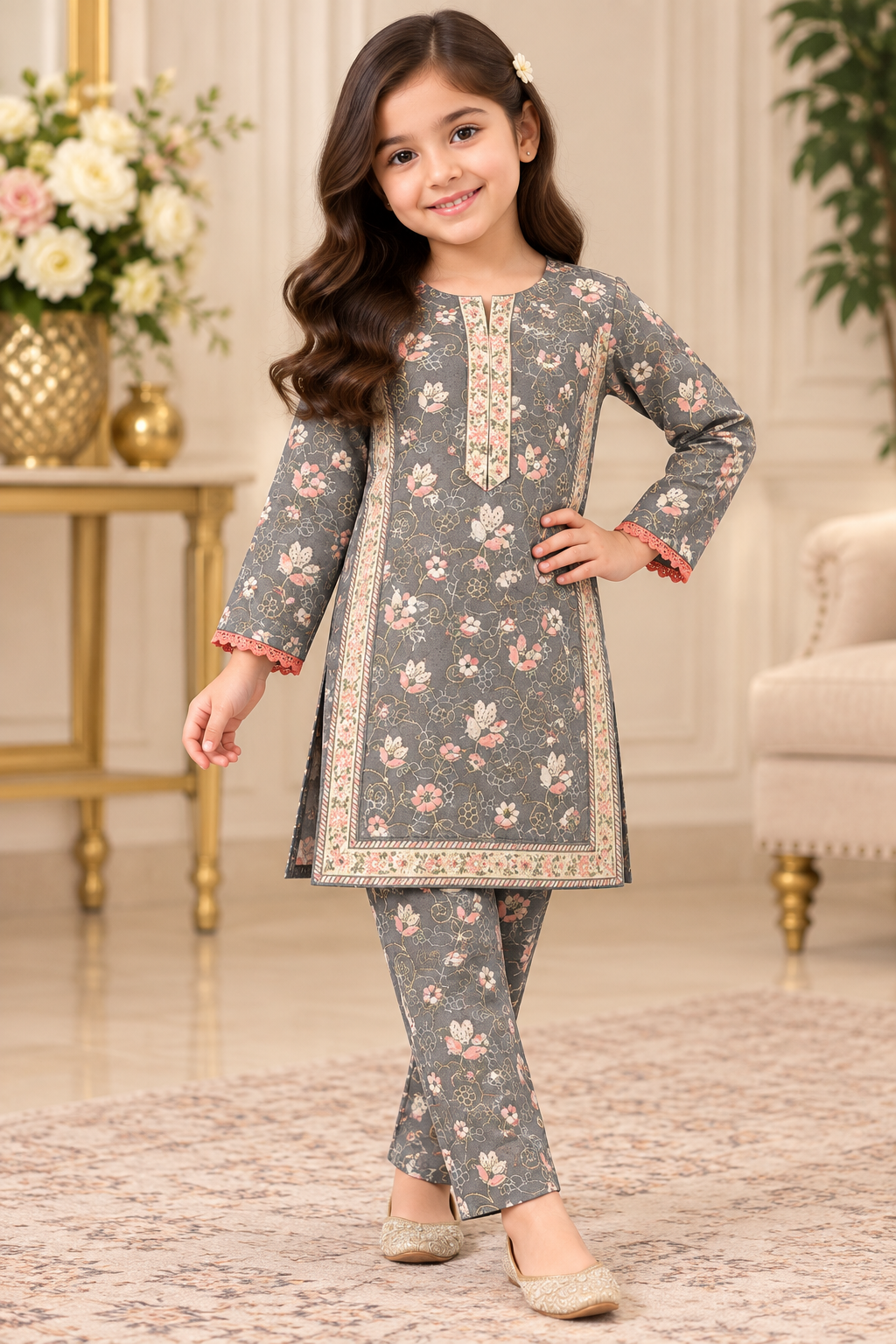 Bin Saeed KIDS- GL 2 piece Khadar collection B800