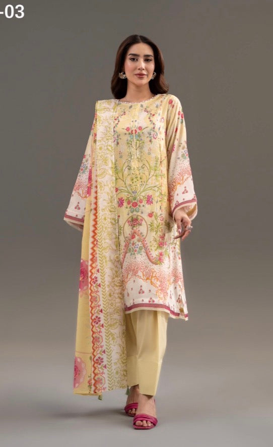 Sana Safinaz inspired 3 piece luxury lawn collection ladies dress B681
