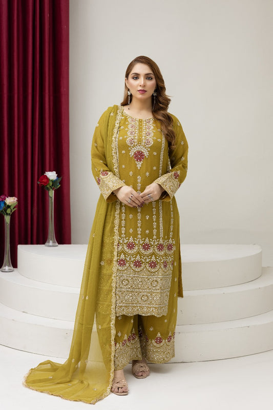 Brit 3 piece luxury chiffon _81042 Pakistani ladies suit B258