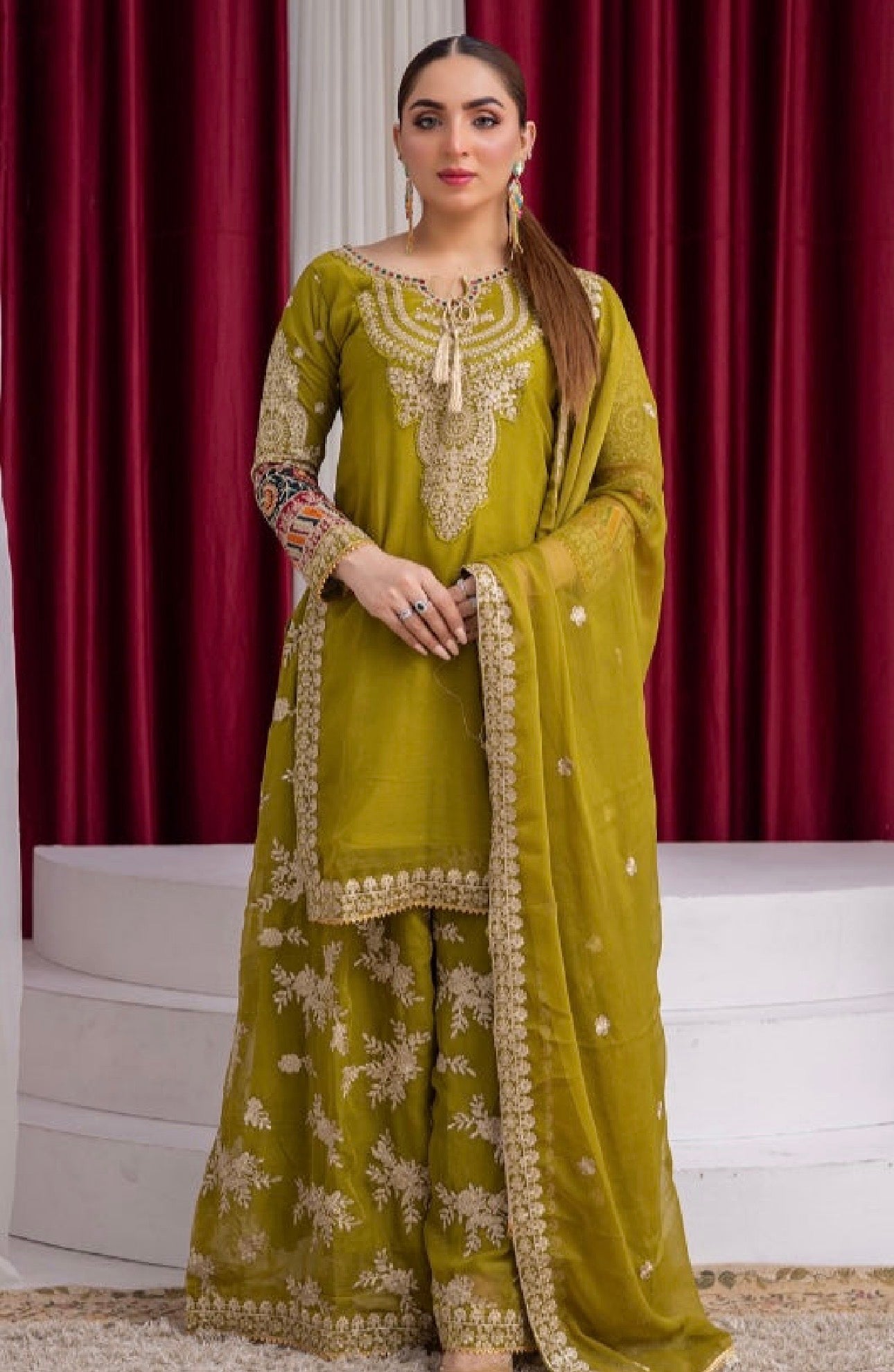 Brit 3 piece luxury chiffon_81042 Pakistani ladies suit B189