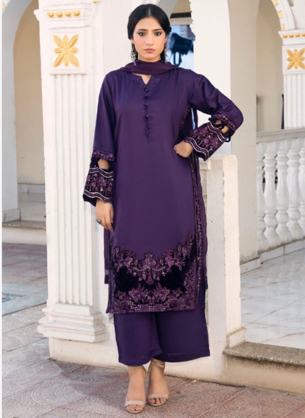 Maria B inspired 3 piece luxury linen _81042 Pakistani ladies suit B515