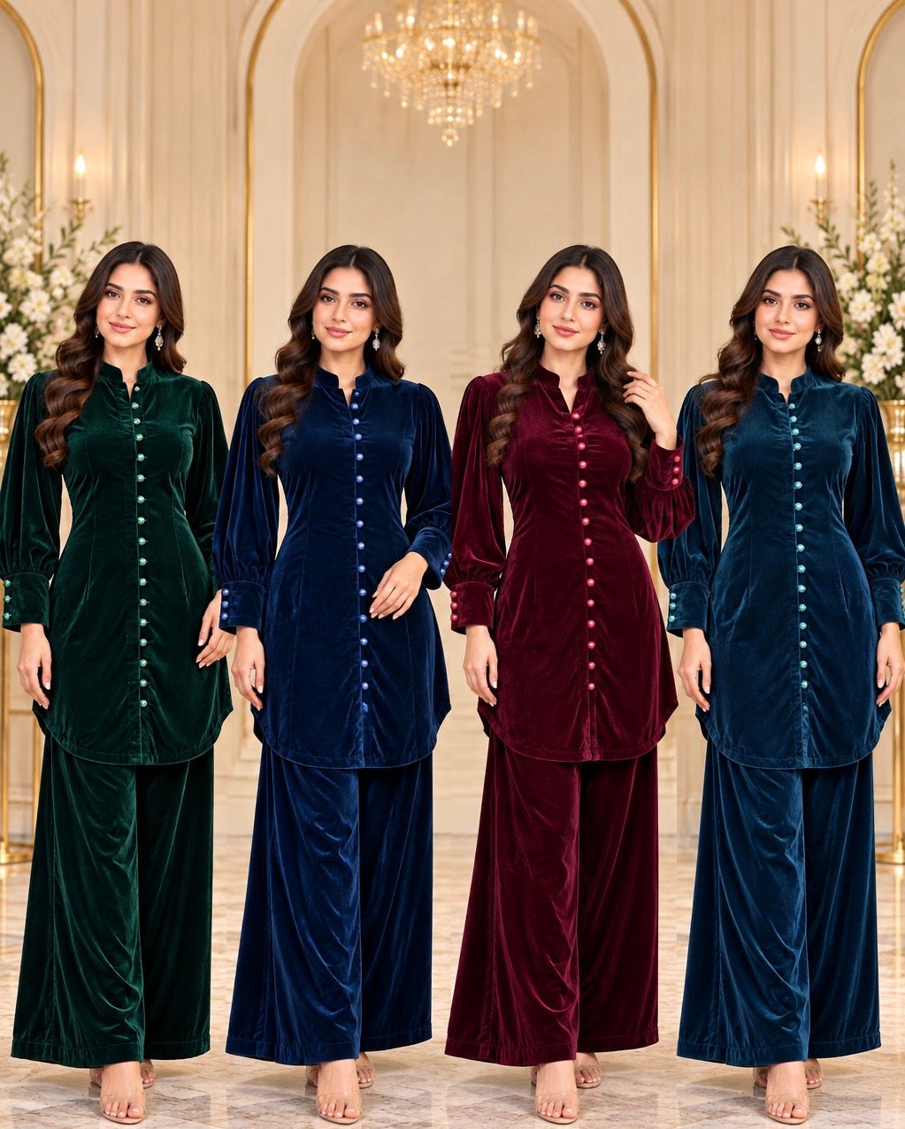 BRIT- GL 2 piece micro velvet designer collection B832