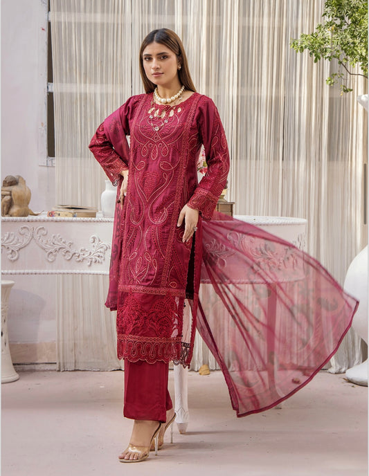 Brit 3 piece Visocose _100245 ladies suit B144