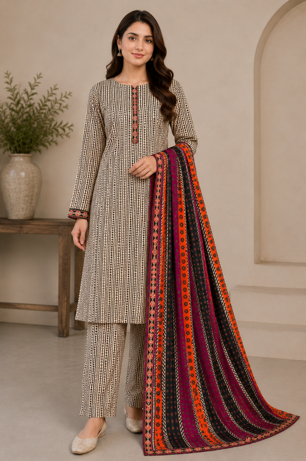 Bin Saeed 3 piece luxury lawn collection ladies dress B647