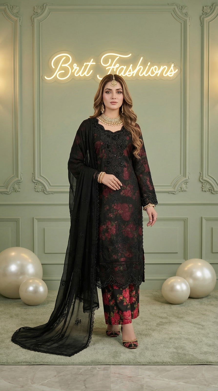 Brit 3 piece   _81042 Pakistani ladies suit B521C