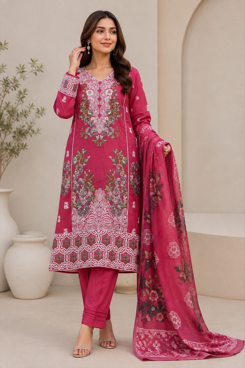 BRIT 3 piece Viscouse collection ladies dress B728