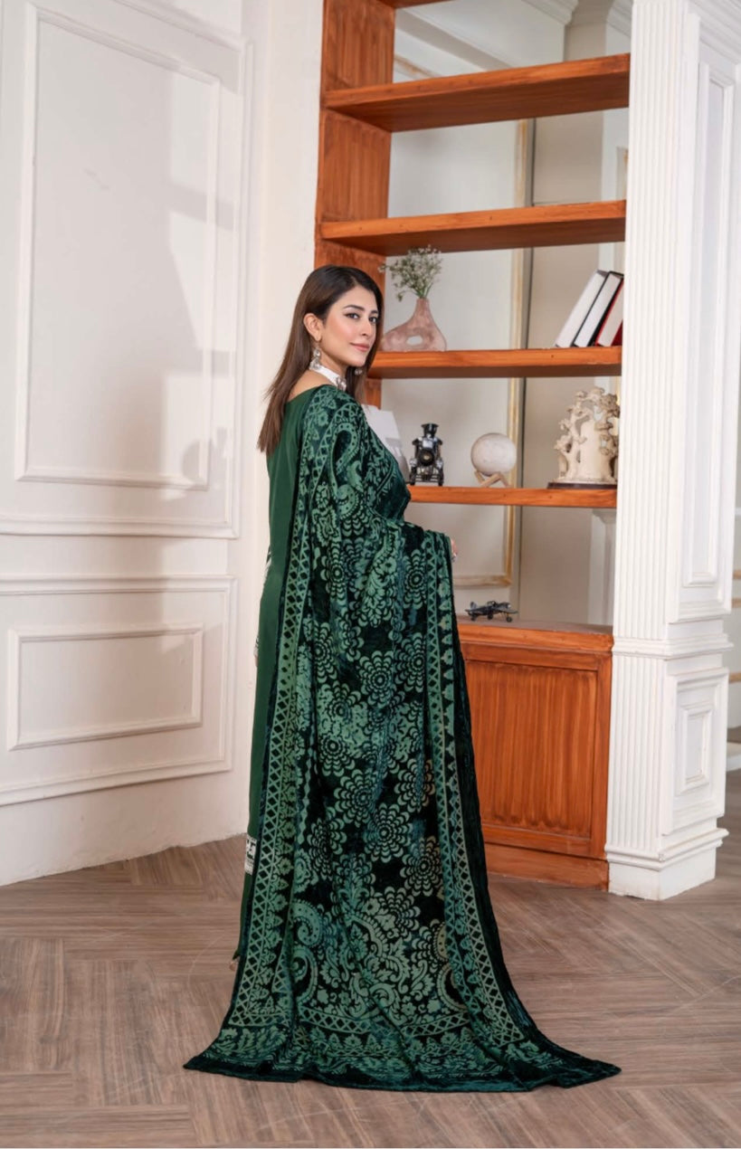 Brit 3 piece Dhanak with plachi shawl_81042 Pakistani ladies suit B298